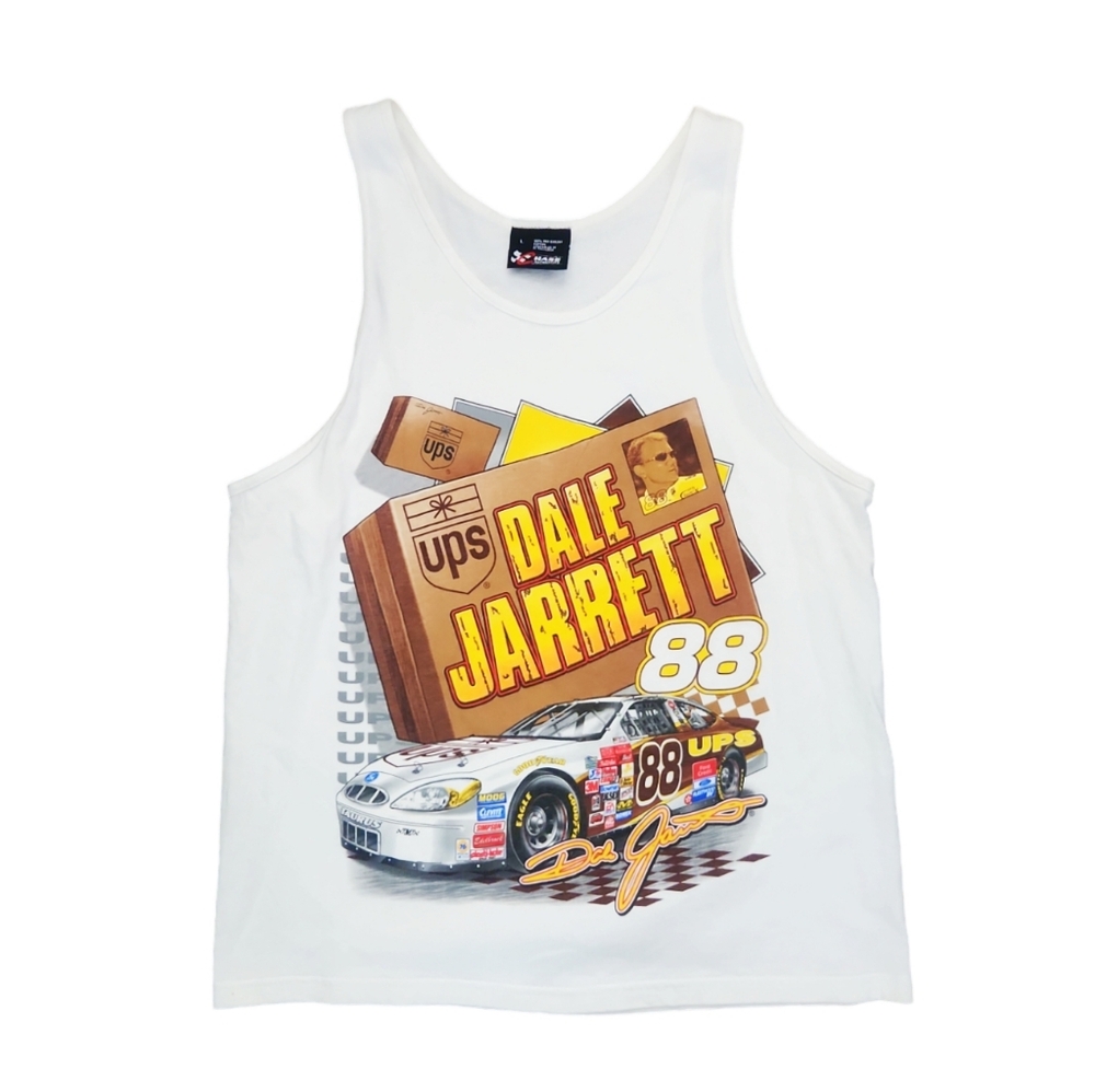 Nascar Dale Jarret UPS A Package Deal AOP Vintage 90s Tank Top Chase Authentics